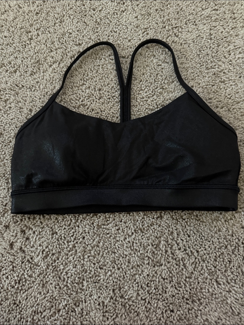 lululemon athletica Black Strappy V-Back Light Support Sports Bra